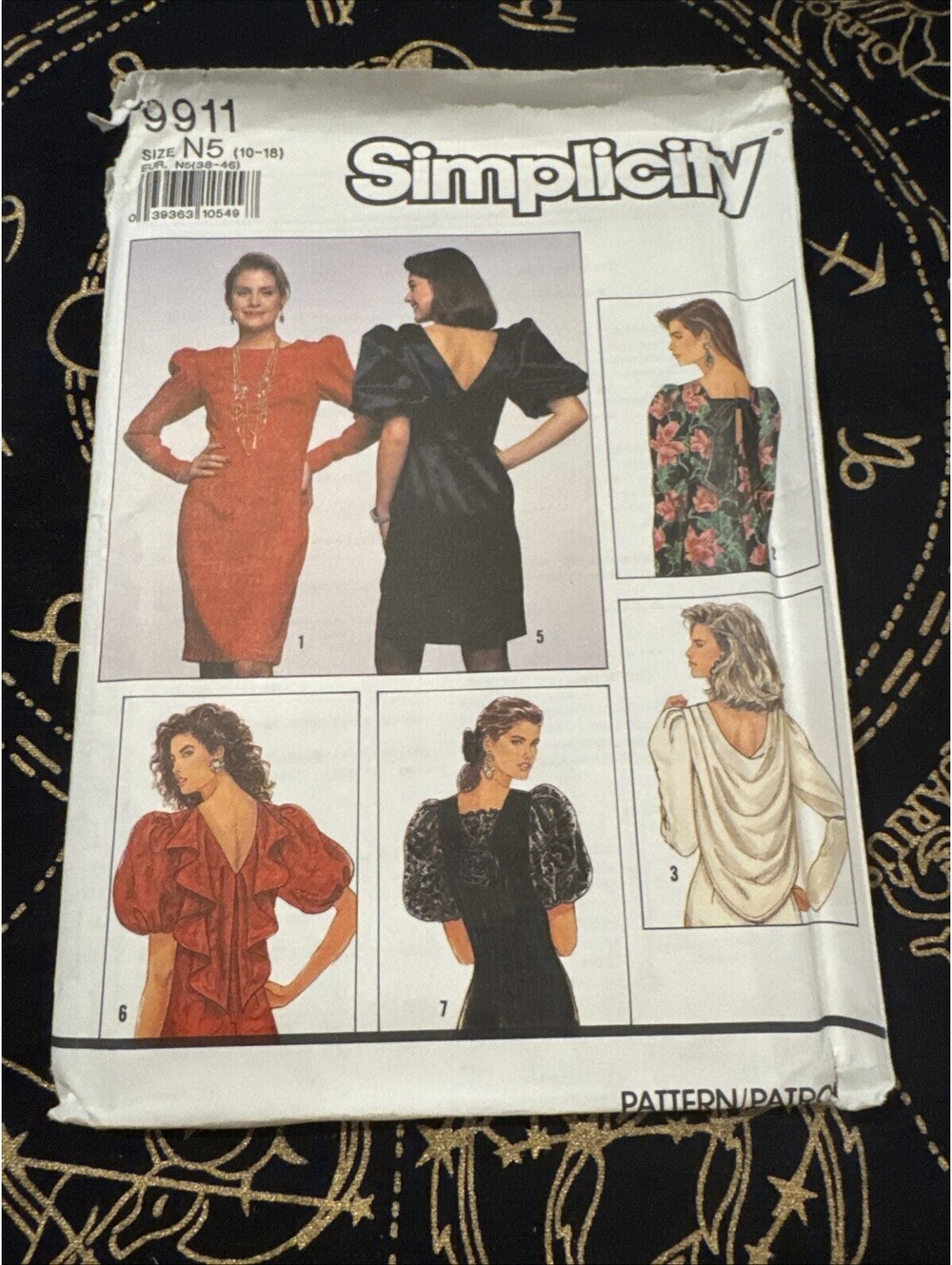 Vintage 80-90s Styled Formal Dress V Back Simplicity Pattern 9911 UNCUT Sz 8-18